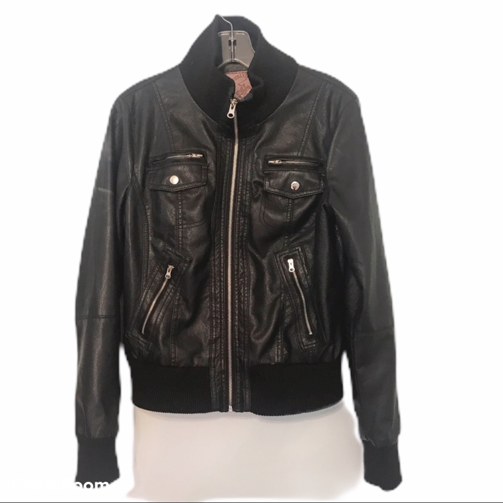 Beverly Hills Polo Club Faux Leather Jacket Large